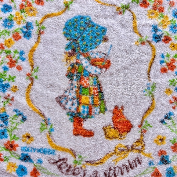 Vintage Holly Hobbie 60s/70s Cotton Kitsch Hand Towel - Picture 3 of 5
